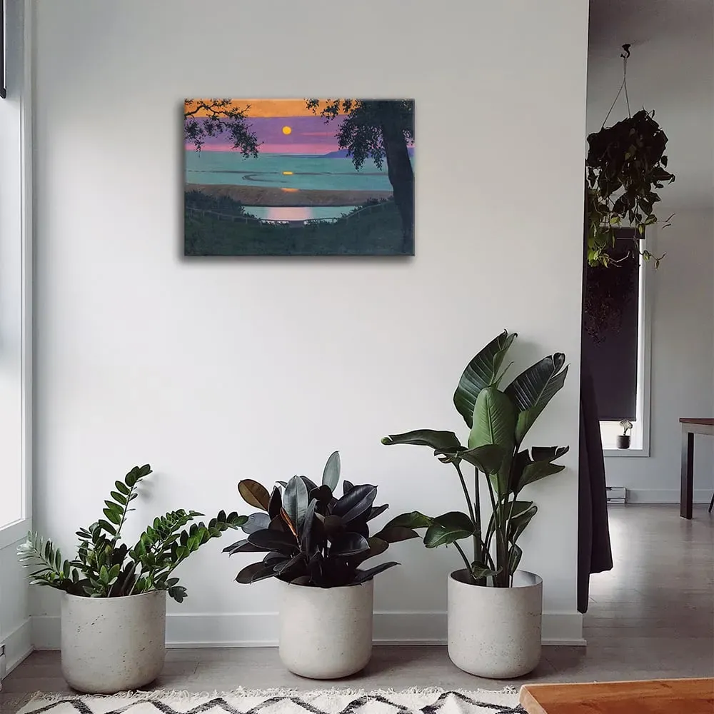 Illustration numéro 2 du produit Tableau - Coucher de Soleil à Grace - Félix Vallotton 50x70cm