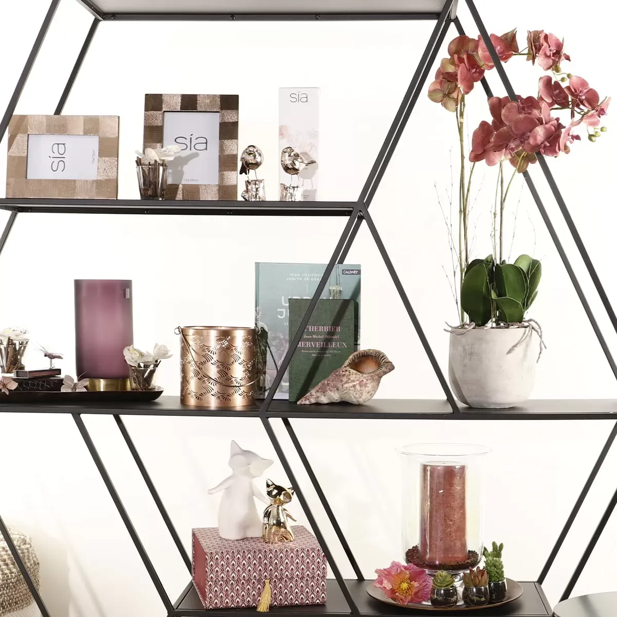 Illustration numéro 2 du produit Photophore décoratif en fer cuivre H16