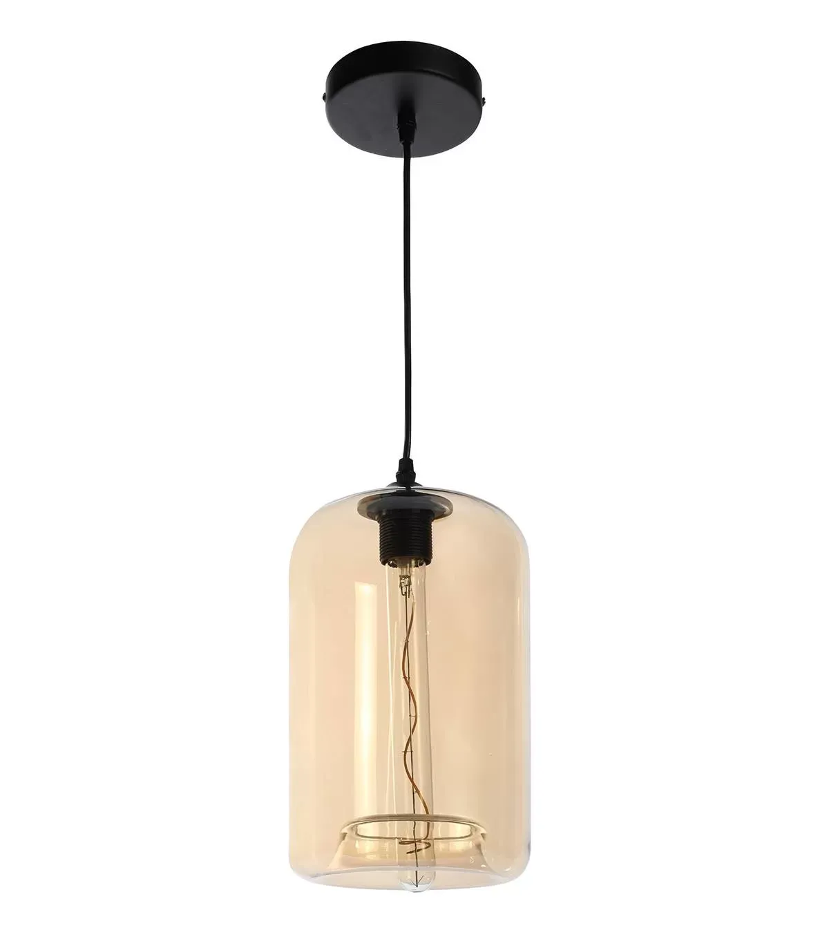 Illustration numéro 2 du produit suspension en verre marron, d. 18 cm