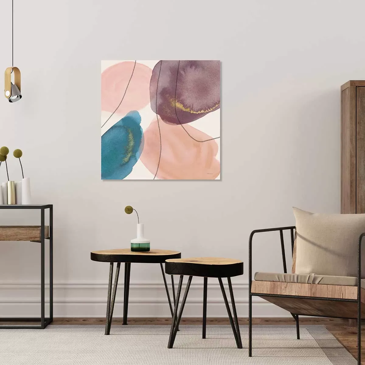 Illustration numéro 2 du produit Tableau pétale passion imprimé sur toile 80x80 cm