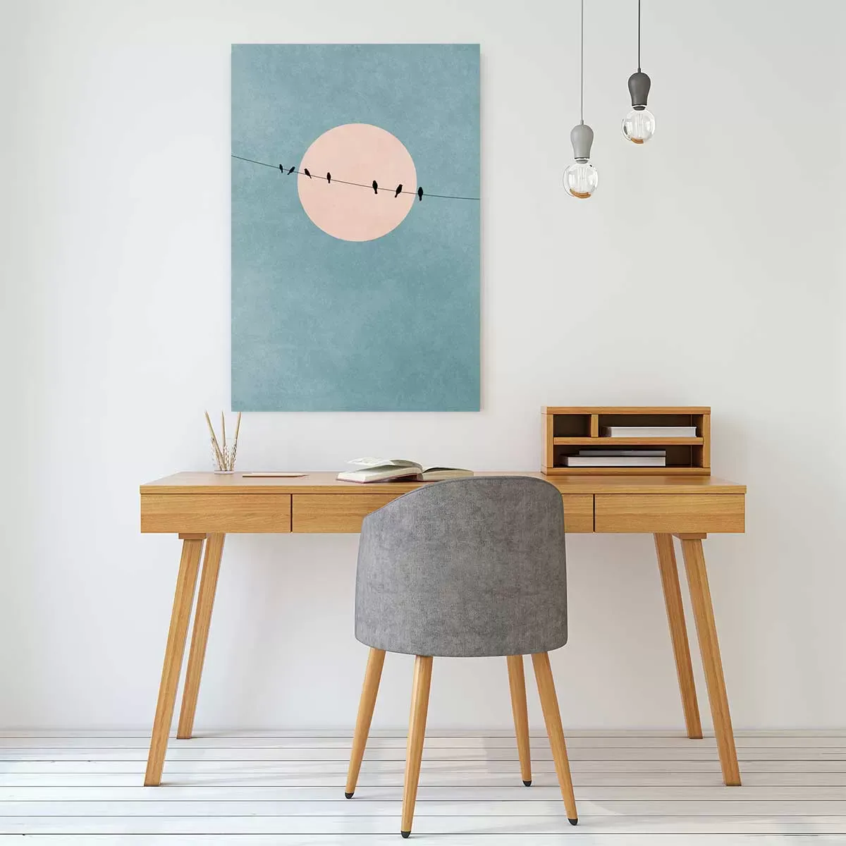 Illustration numéro 2 du produit Tableau paysage silence et gratitude imprimé sur toile 80x120 cm