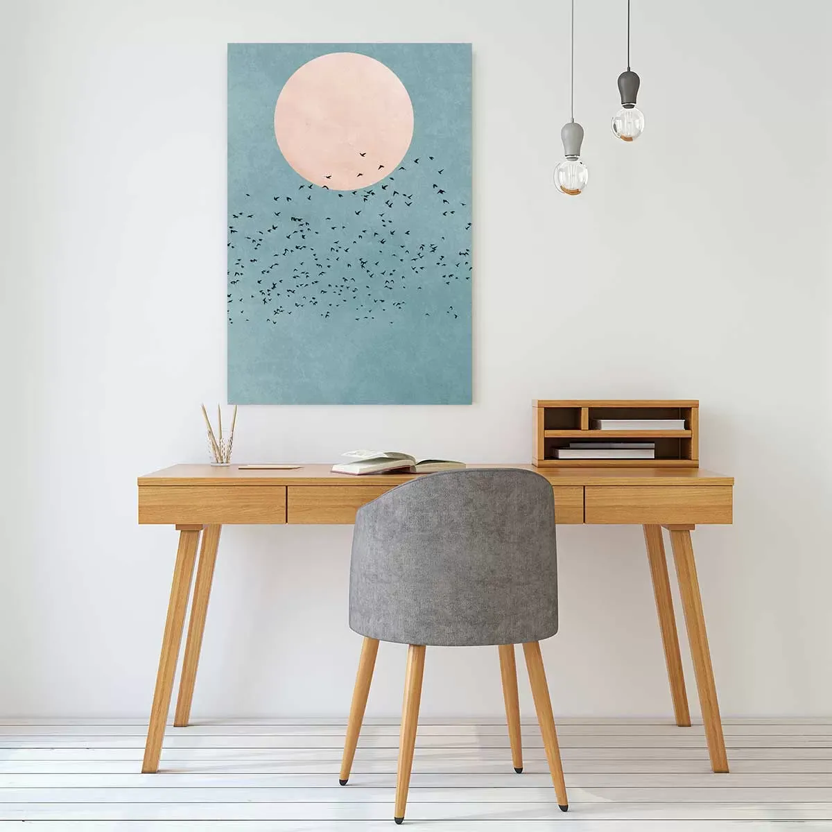 Illustration numéro 2 du produit Tableau paysage beauté du jour imprimé sur toile 40x60 cm