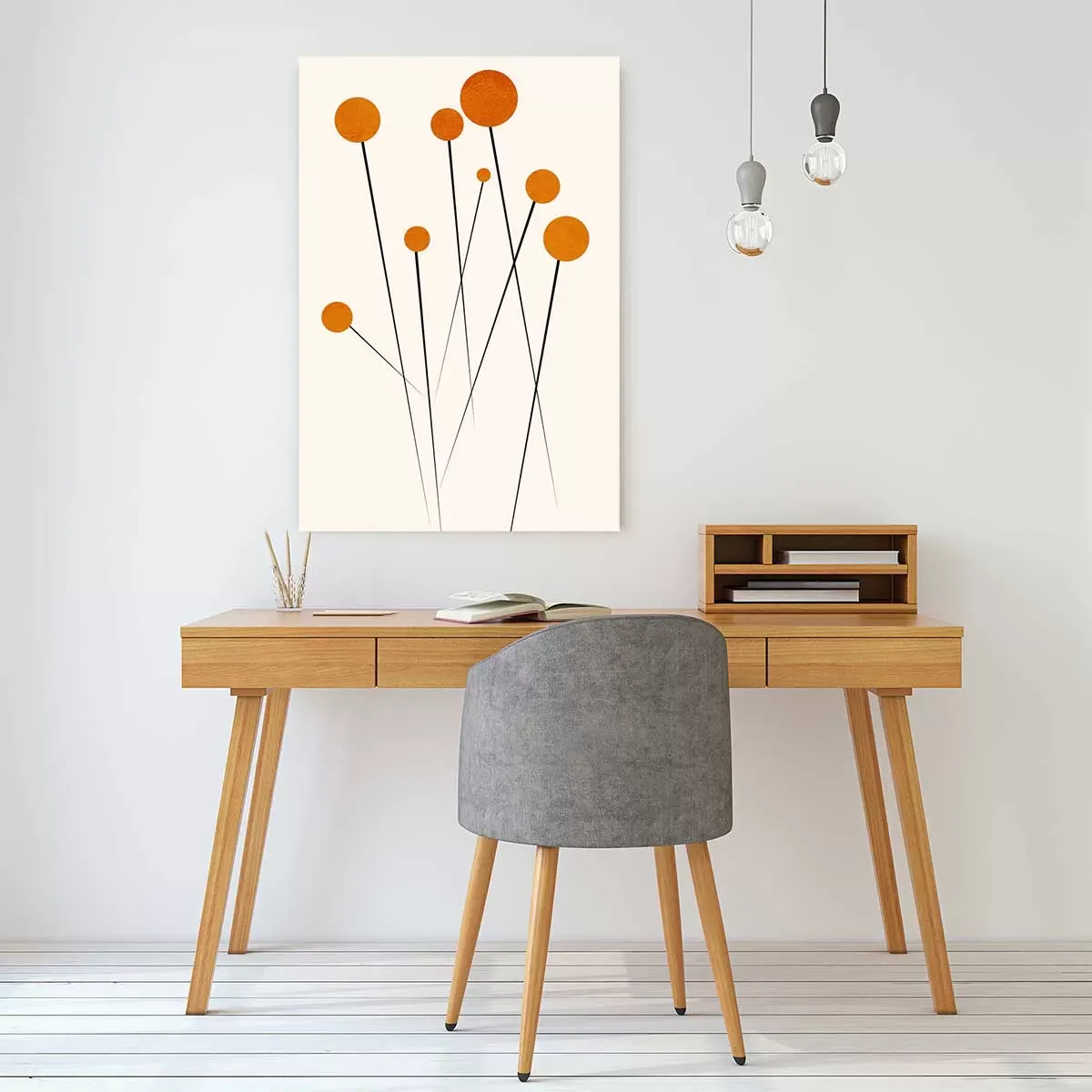 Illustration numéro 2 du produit Tableau fleurs Waterflower dancing imprimé sur toile 30x45 cm