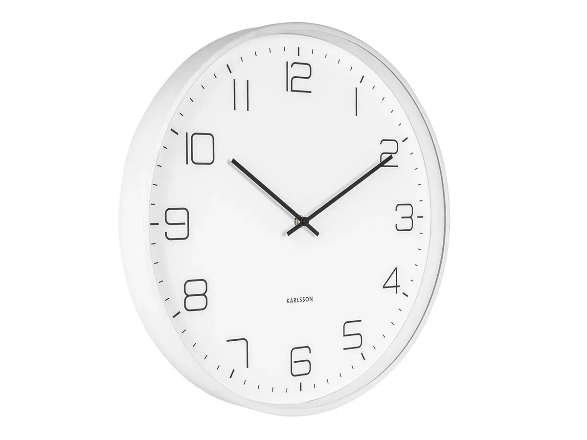 Illustration numéro 2 du produit Horloge murale en acier blanc
