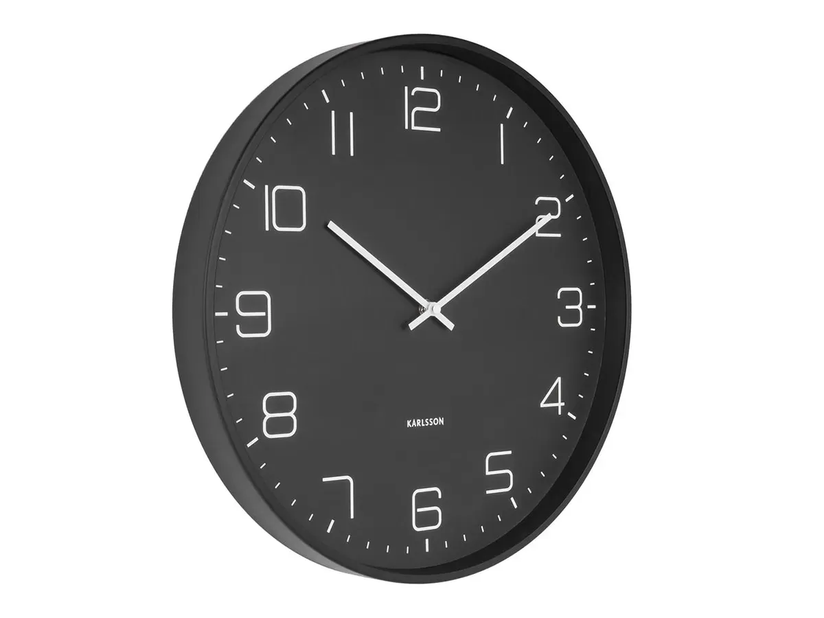 Illustration numéro 2 du produit Horloge murale en acier noir