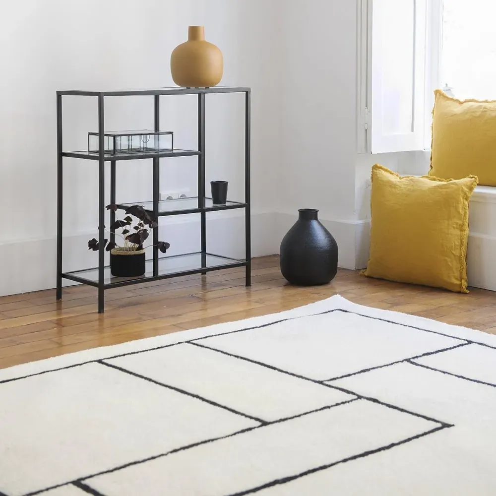 Illustration numéro 2 du produit Tapis en laine tissé main à motifs