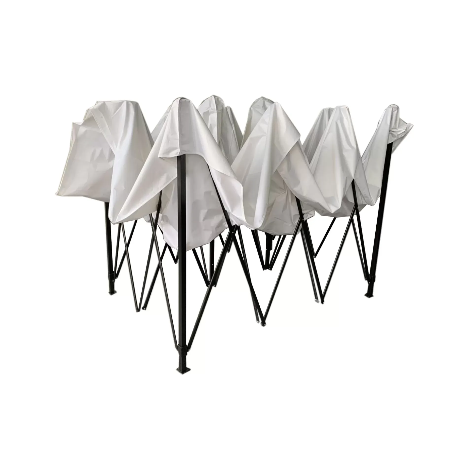 Illustration numéro 2 du produit Tonnelle plianble 3x4,5 m en métal et polyester blanc