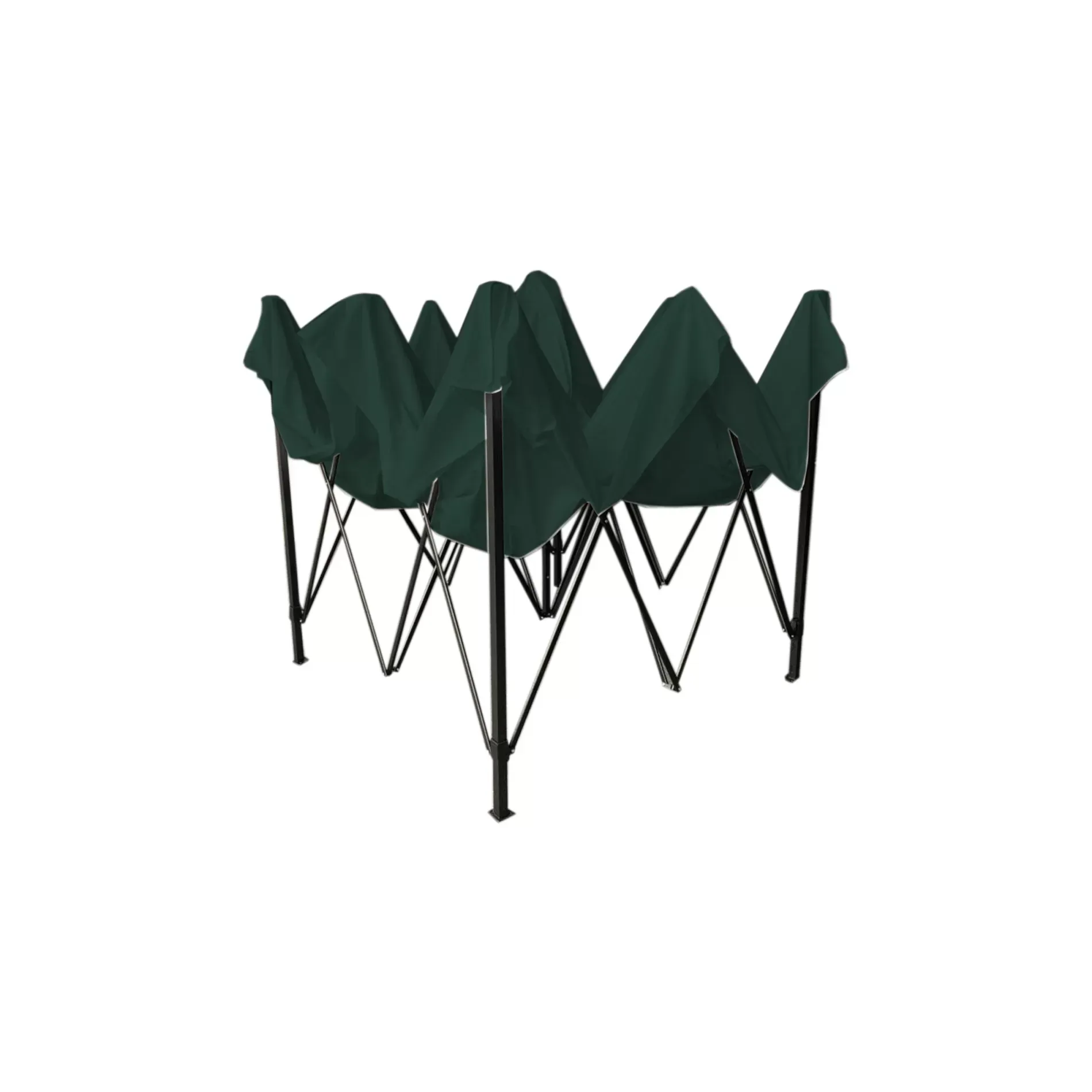 Illustration numéro 2 du produit Tonnelle pliant 3x3 m avec 4 poids en métal et polyester vert