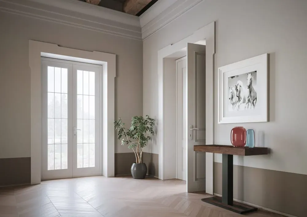 Illustration numéro 2 du produit Console extensible effet bois noyer 90x40/300 cm