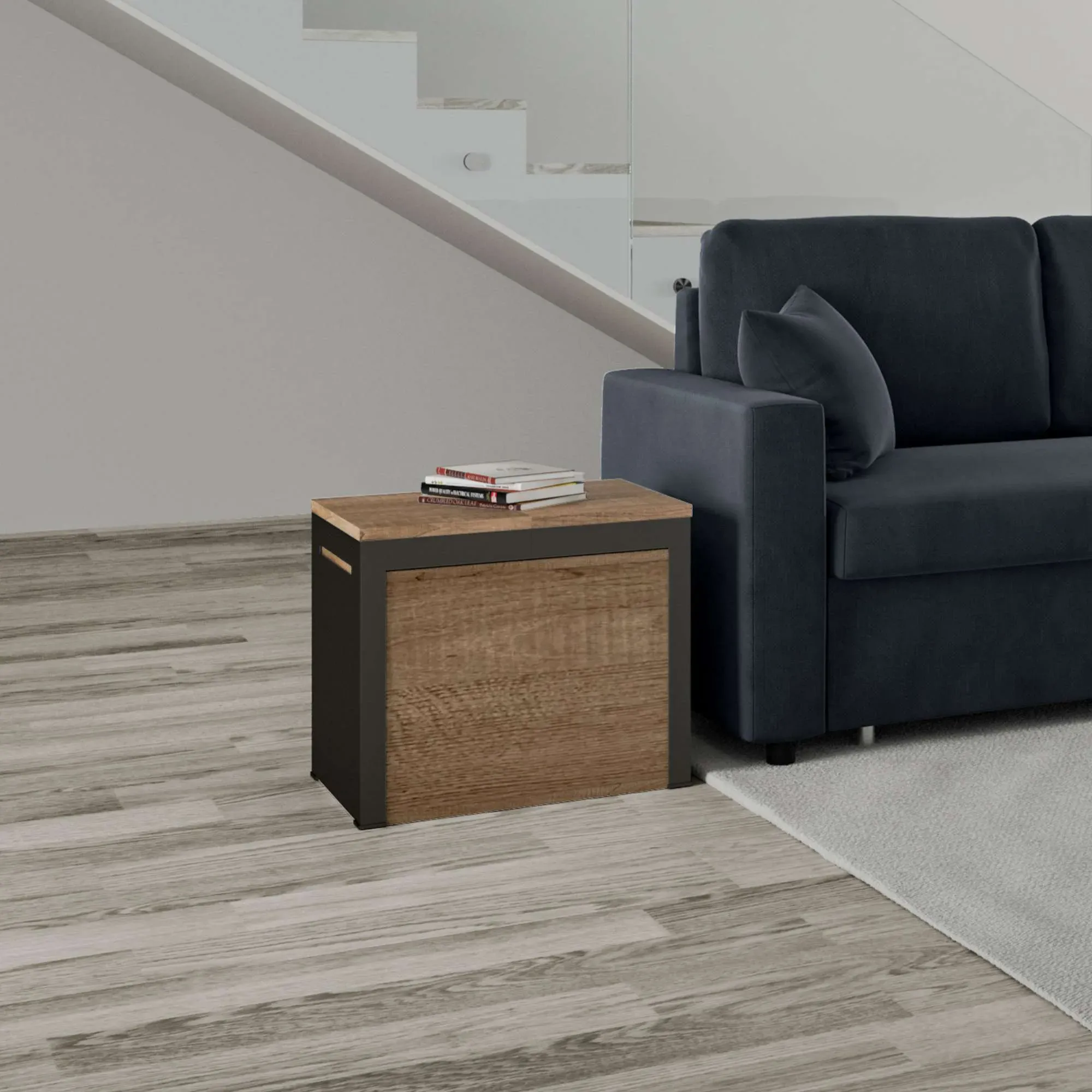 Illustration numéro 2 du produit Banc extensible 55x40/305 effet bois chêne nature rallonges internes