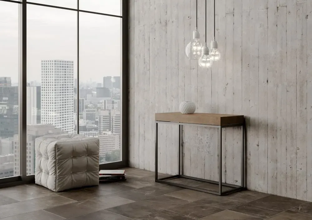 Illustration numéro 2 du produit Console extensible 90x40/300 cm effet bois noyer