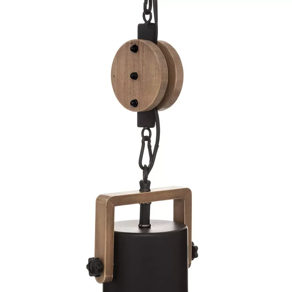 Illustration numéro 2 du produit Suspension métal noir D23cm
