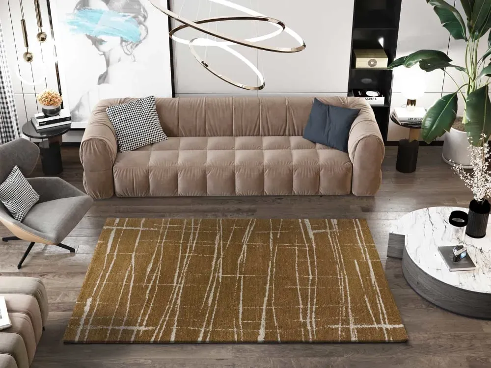 Illustration numéro 2 du produit Tapis abstrait cuivre 120x170 cm