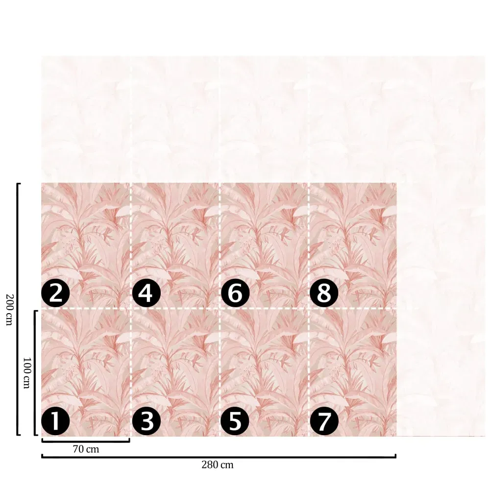 Illustration numéro 2 du produit Papier Peint Jungle,papier écologique fin,200x280cm,8 feuilles