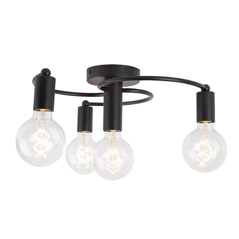 Illustration numéro 2 du produit Plafonnier en acier noir