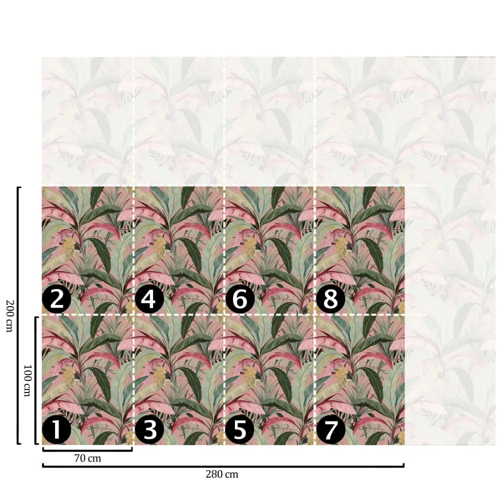 Illustration numéro 2 du produit Papier Peint Forêt,papier écologique fin,200x280cm,8 feuilles