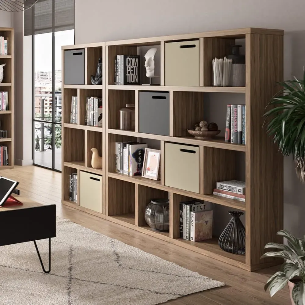 Illustration numéro 2 du produit Bibliothèque noyer H159