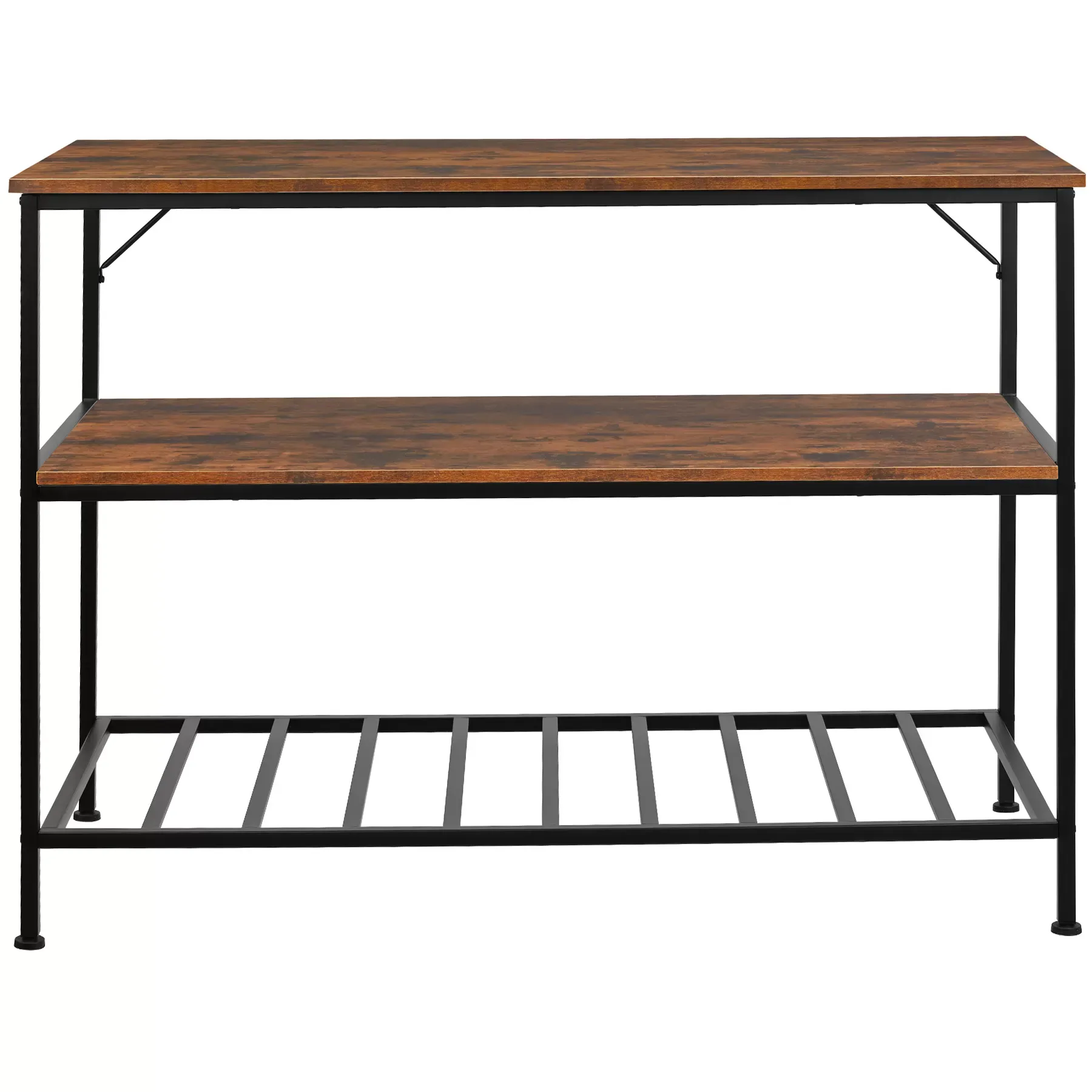 Illustration numéro 2 du produit 2 Étagères de cuisine Style industriel grillagées Bois foncé