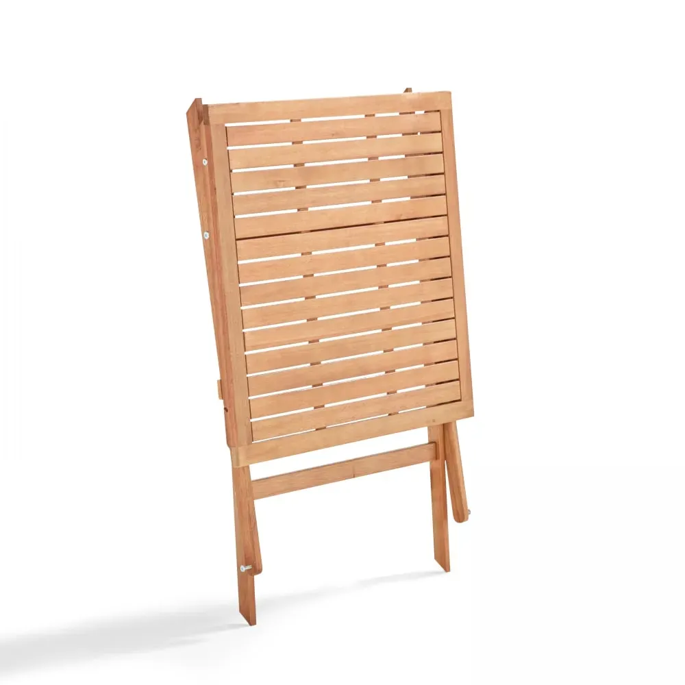 Illustration numéro 2 du produit Table bistrot pliante carrée en bois d'eucalyptus