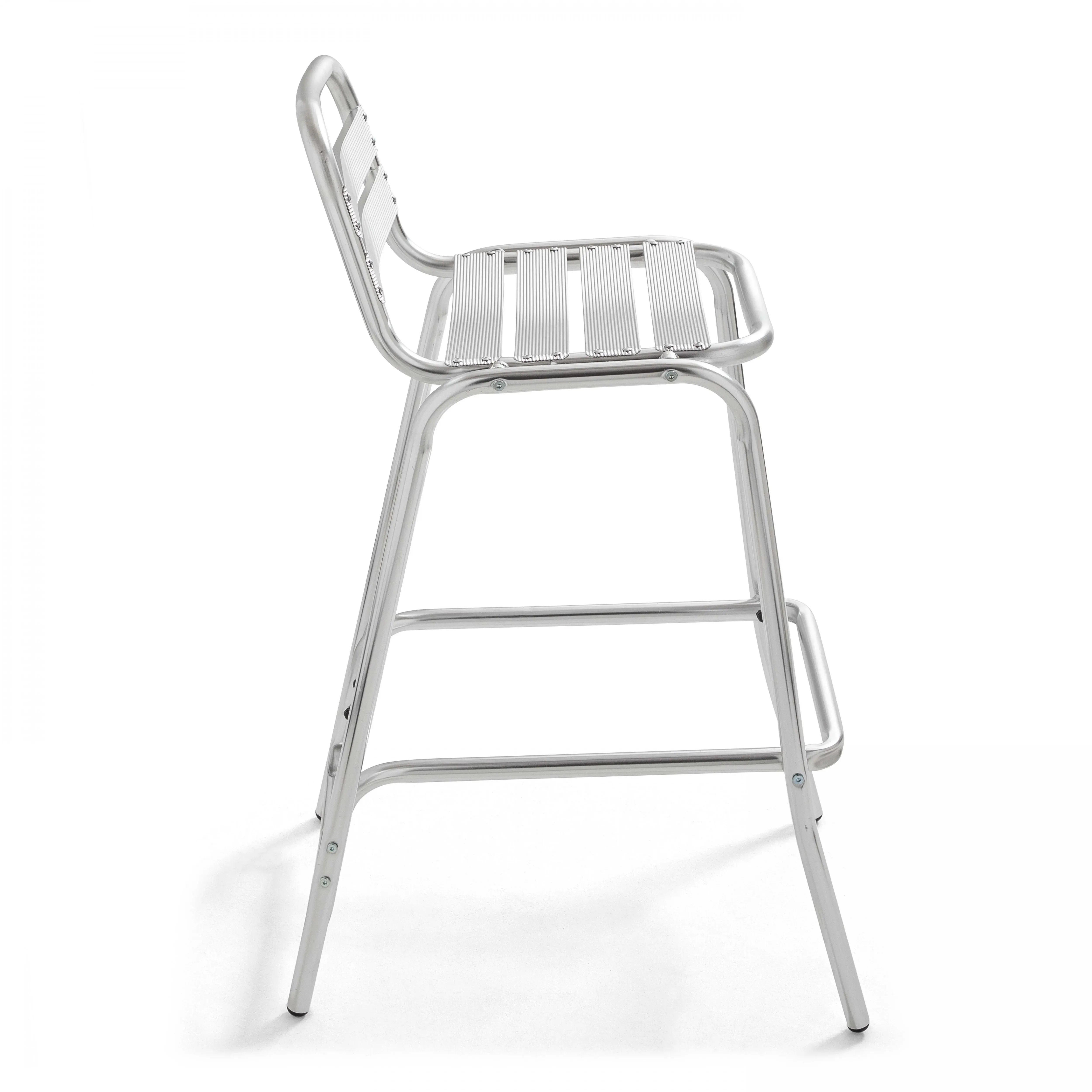 Illustration numéro 2 du produit Chaise haute en aluminium gris