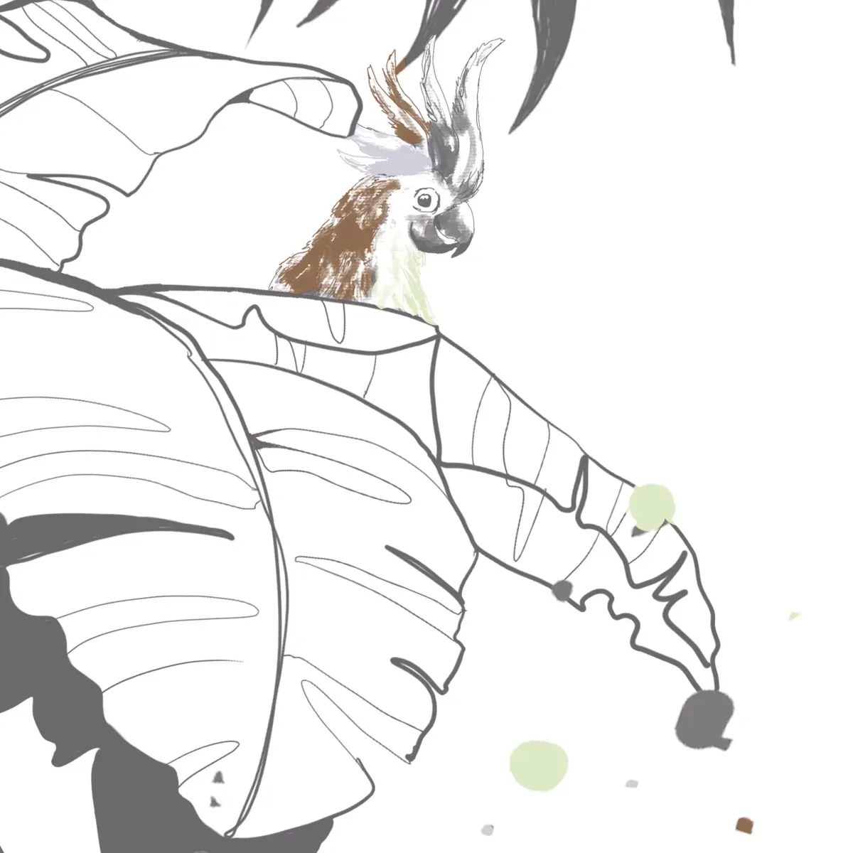 Illustration numéro 2 du produit Papier peint panoramique enfant scènes girafes gris foncé 340x250cm