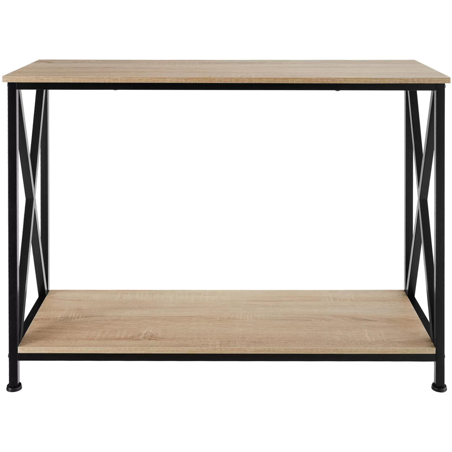 Illustration numéro 2 du produit Table console Style industriel 100 x 35 x 80,5 cm Bois clair