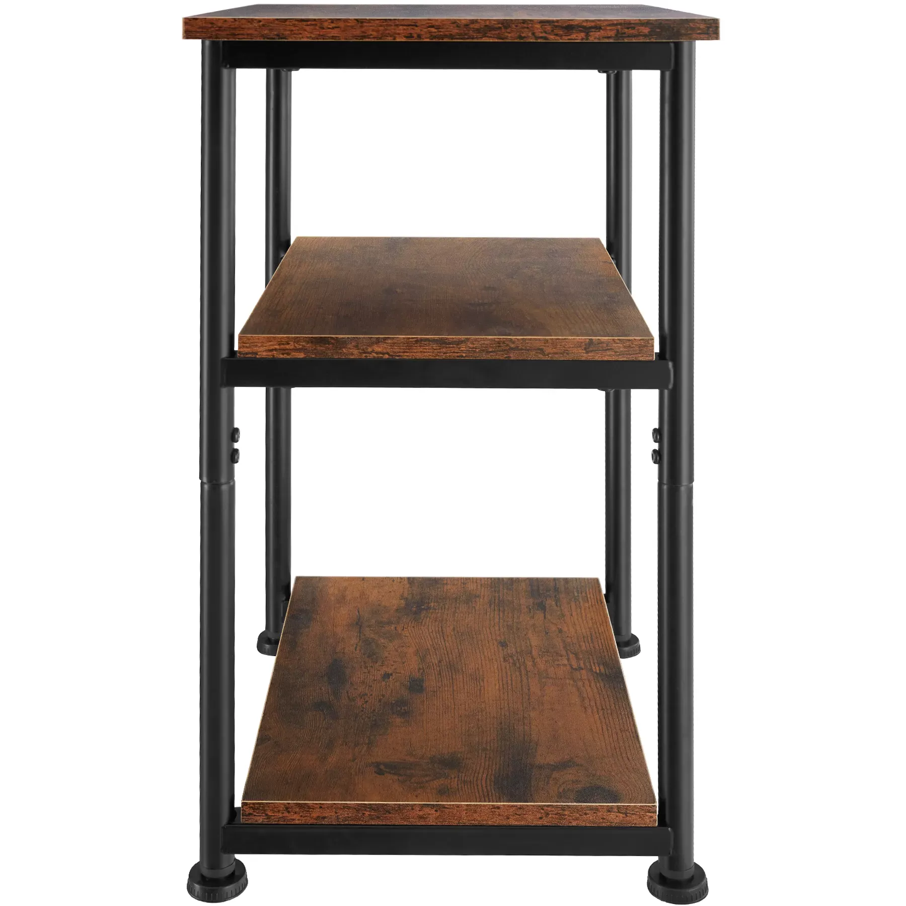 Illustration numéro 2 du produit Table d'appoint Style industriel 34 x 30 x 59 cm bois foncé