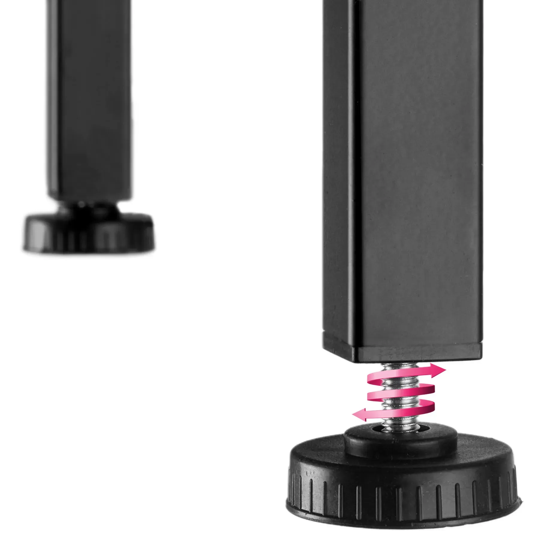 Illustration numéro 2 du produit Meuble TV Style industriel Pieds réglables en hauteur Bois foncé