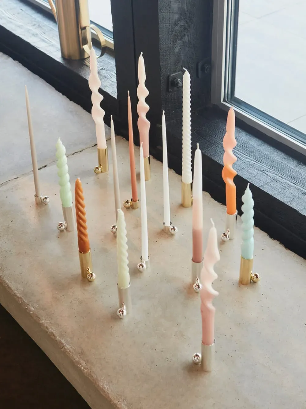 Illustration numéro 2 du produit Bougeoir Palloa or en acier inoxydable H2x3,9x2cm