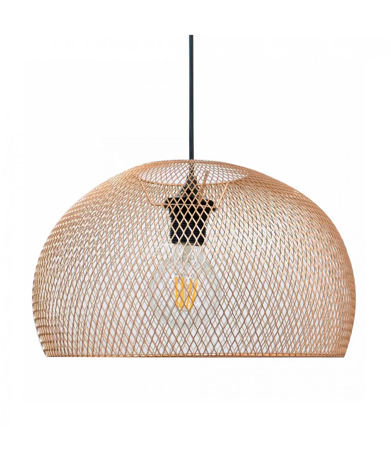 Illustration numéro 2 du produit Suspension en métal grillagé cuivré
