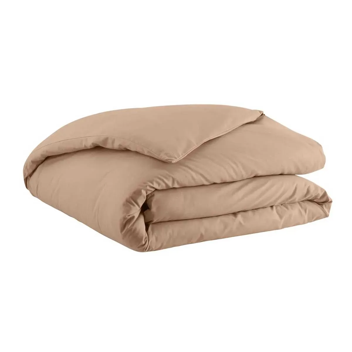 Illustration numéro 2 du produit Housse de couette en coton sable 200x200 Made in France