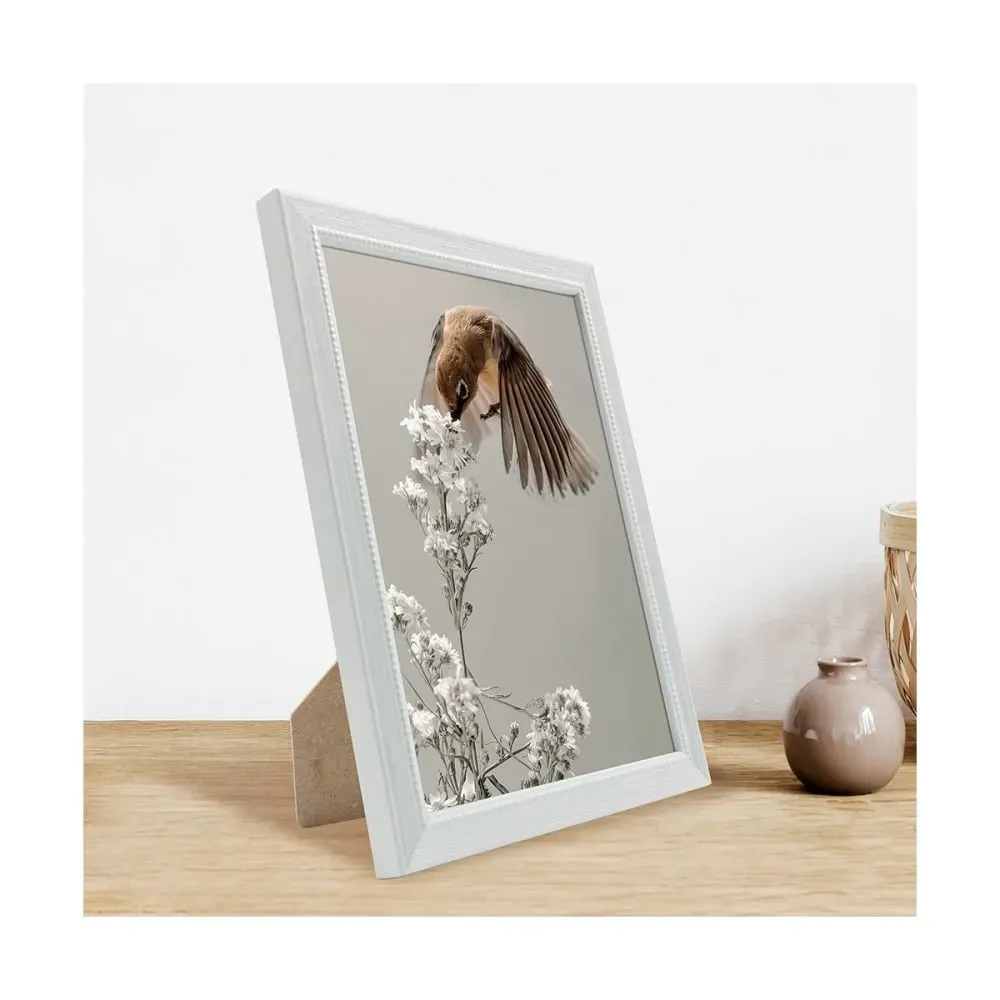 Illustration numéro 2 du produit Cadre photo gris clair 15x20 cm bois massif fsc