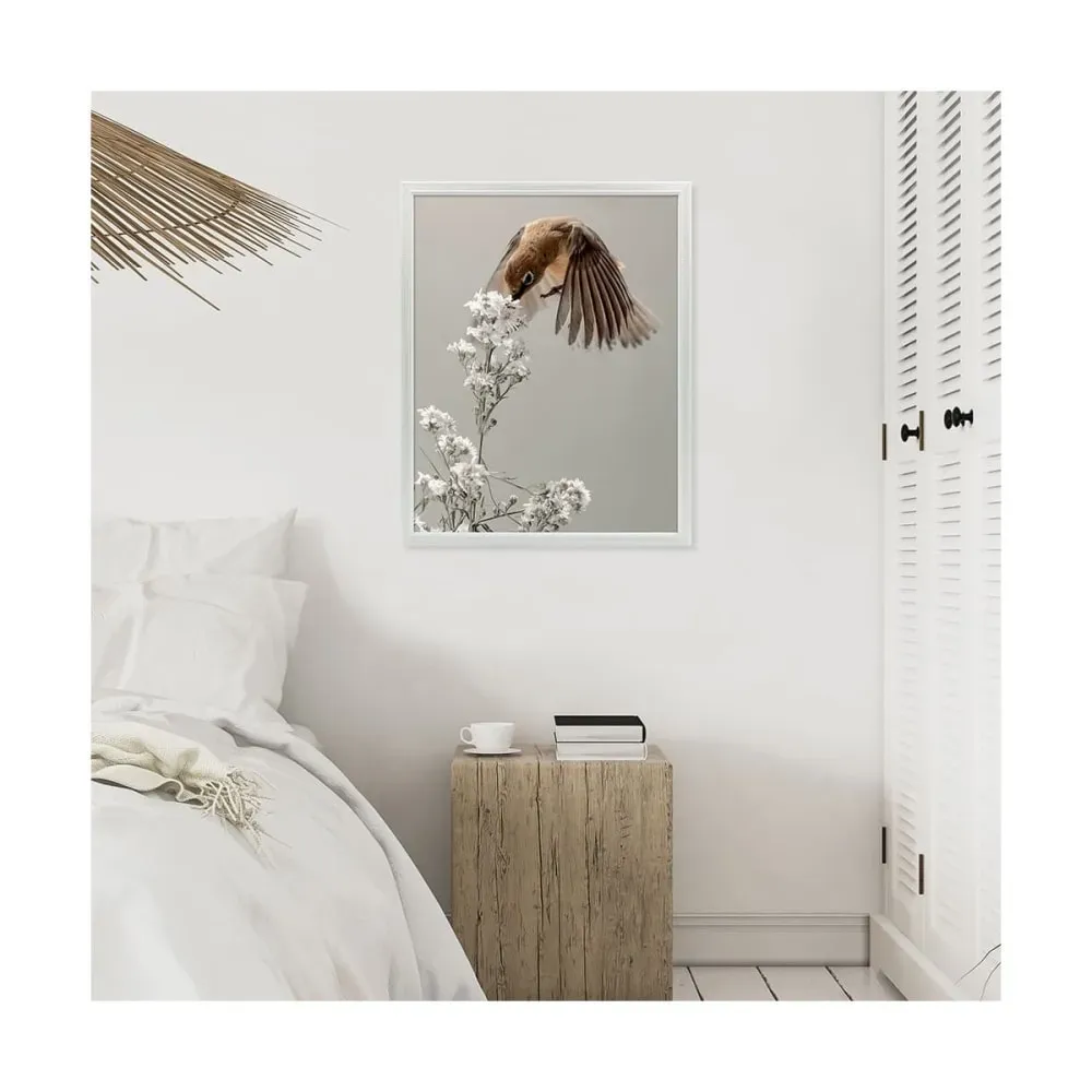 Illustration numéro 2 du produit Cadre photo gris clair 40x50 cm bois massif fsc