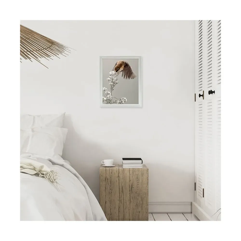 Illustration numéro 2 du produit Cadre photo gris clair 24x30 cm bois massif fsc