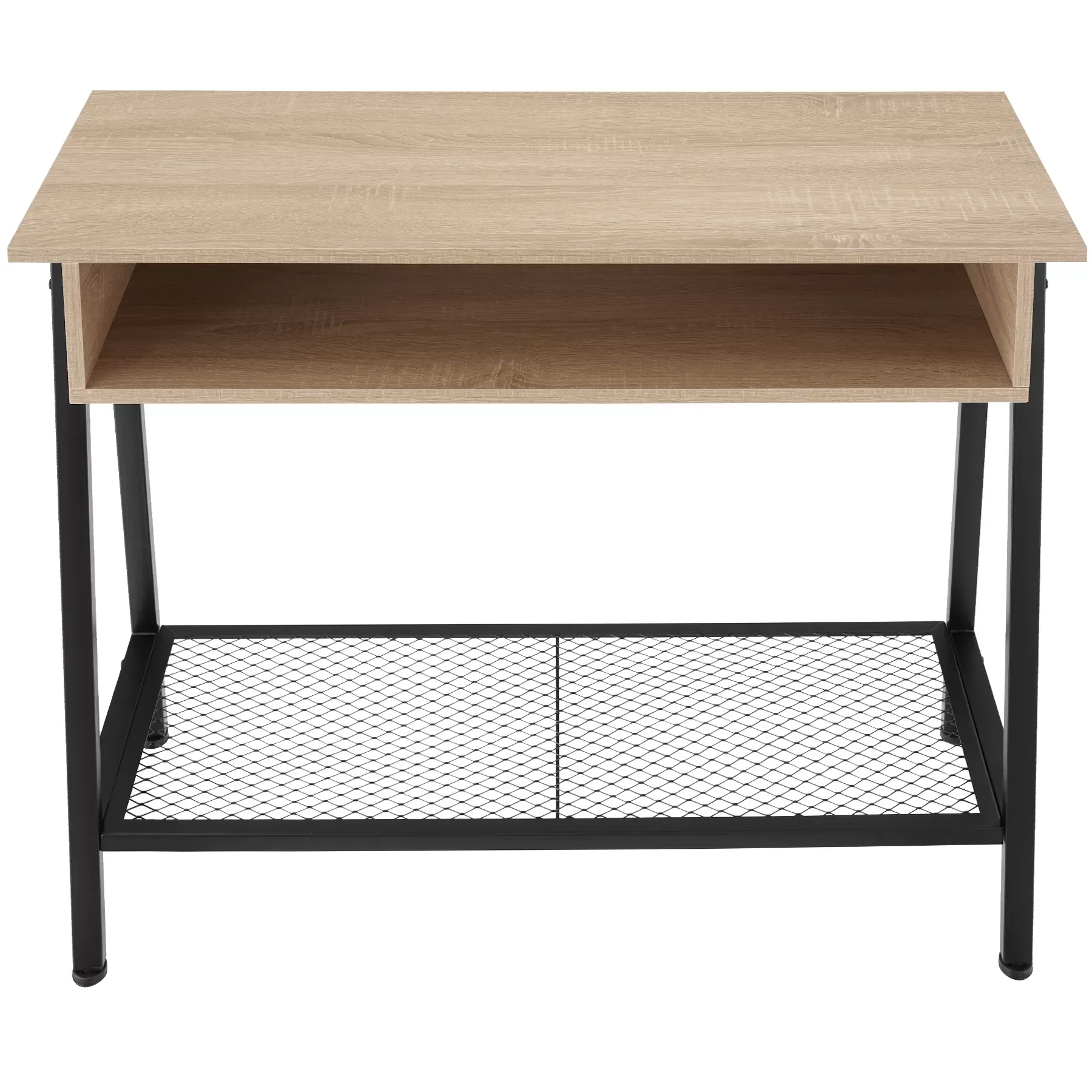 Illustration numéro 2 du produit Table Console Style industriel 100 x 35 x 80,5 cm Bois clair