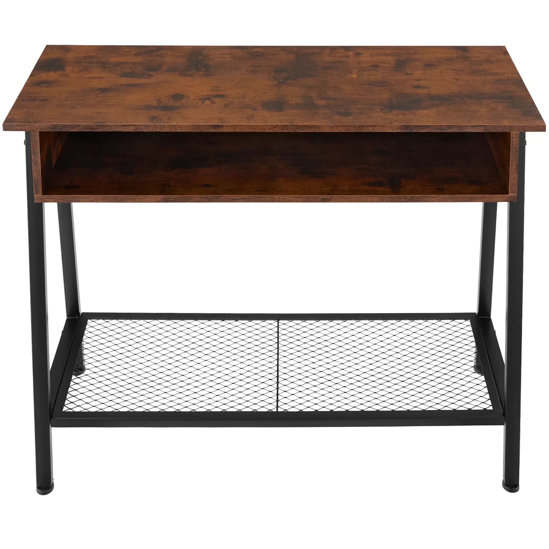 Illustration numéro 2 du produit Table Console Style industriel 100 x 35 x 80,5 cm Bois foncé