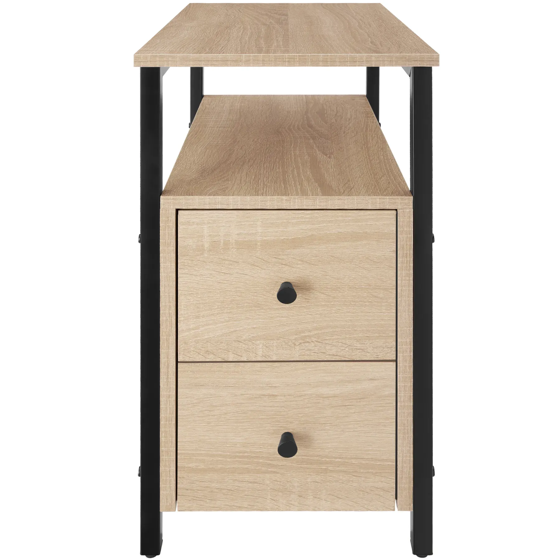 Illustration numéro 2 du produit Table de chevet Style industriel 30 x 495 x 615 cm Bois clair