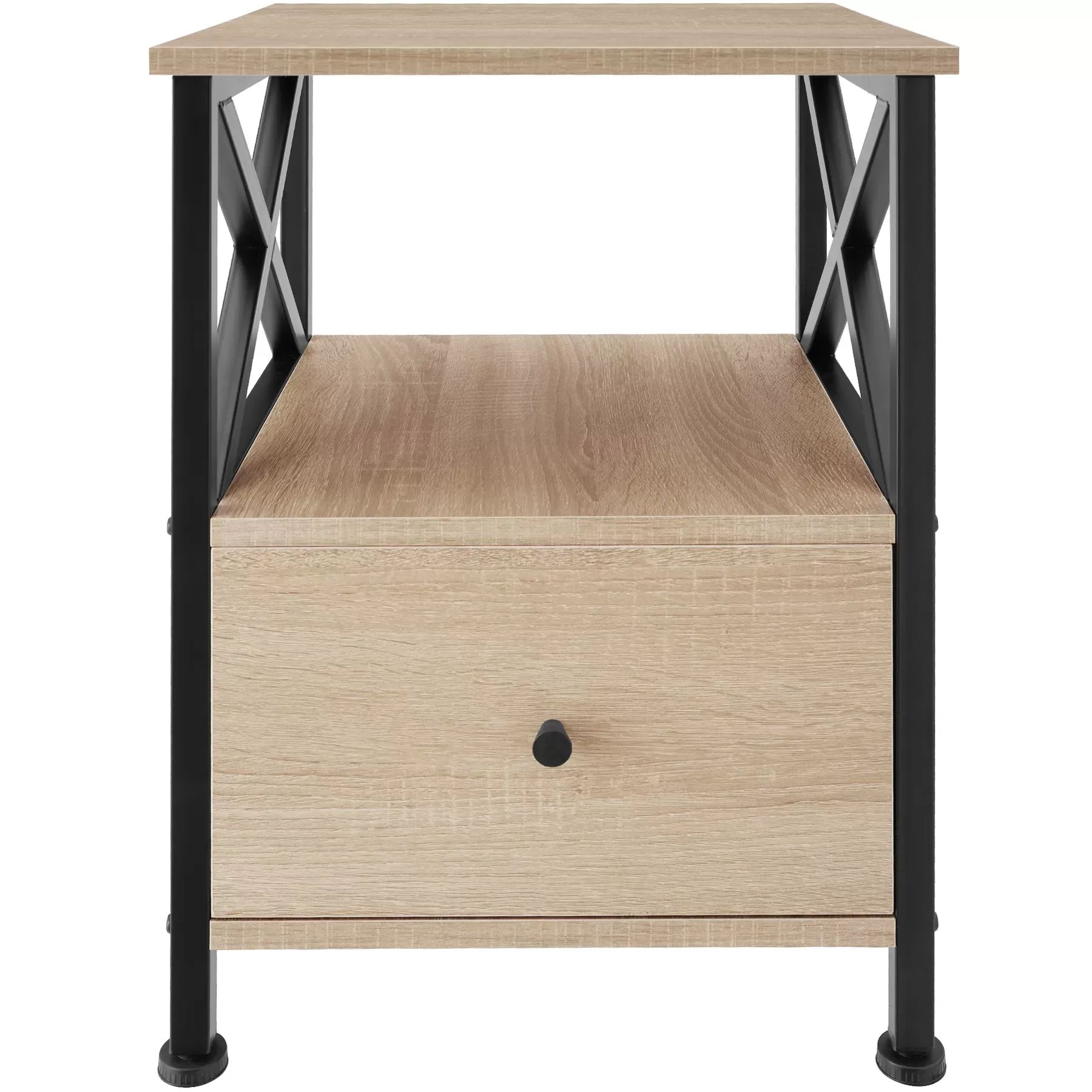 Illustration numéro 2 du produit Table de chevet Style industriel 40 x 415 x 555 cm Bois clair