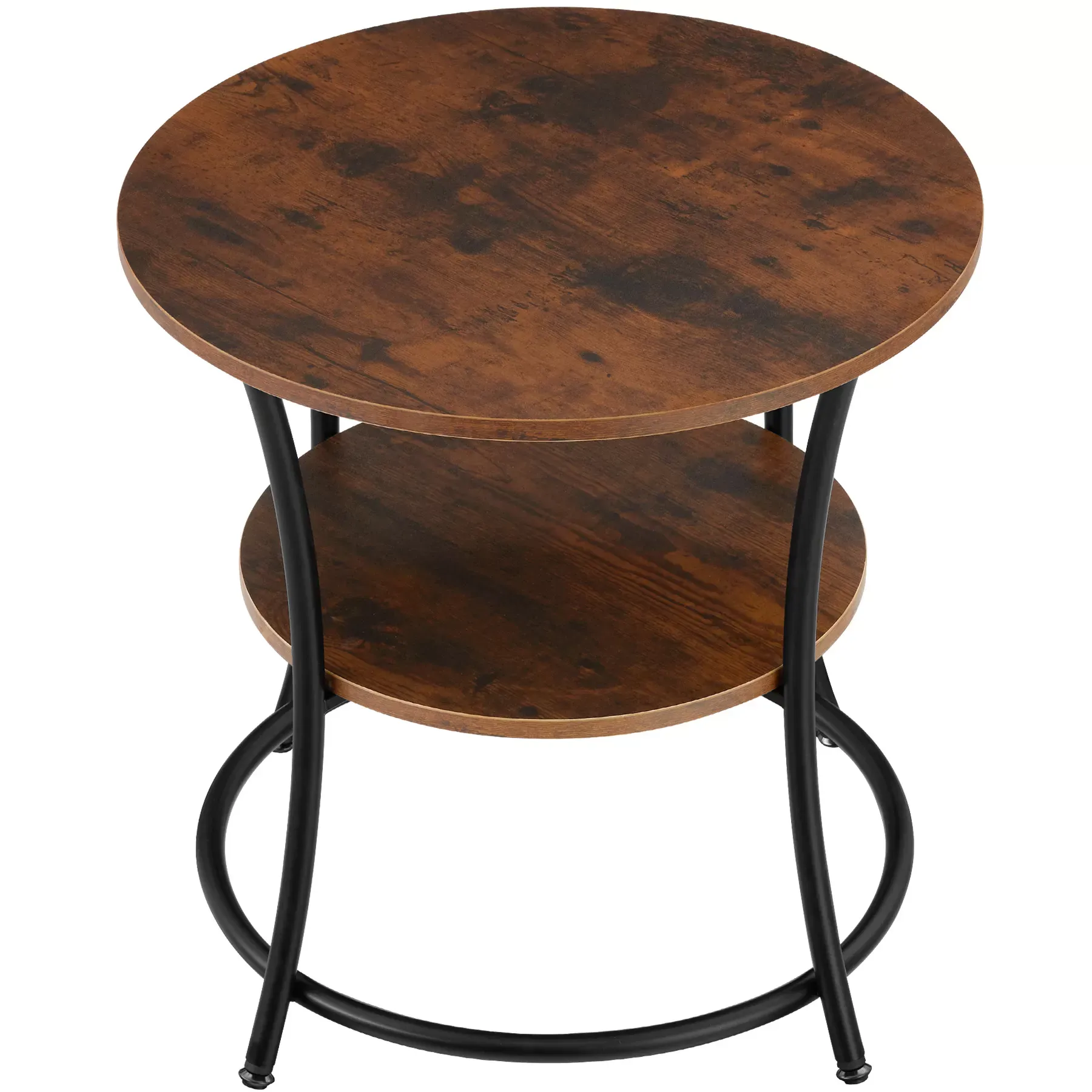 Illustration numéro 2 du produit Table d'appoint Style industriel 55 x 56 cm bois foncé