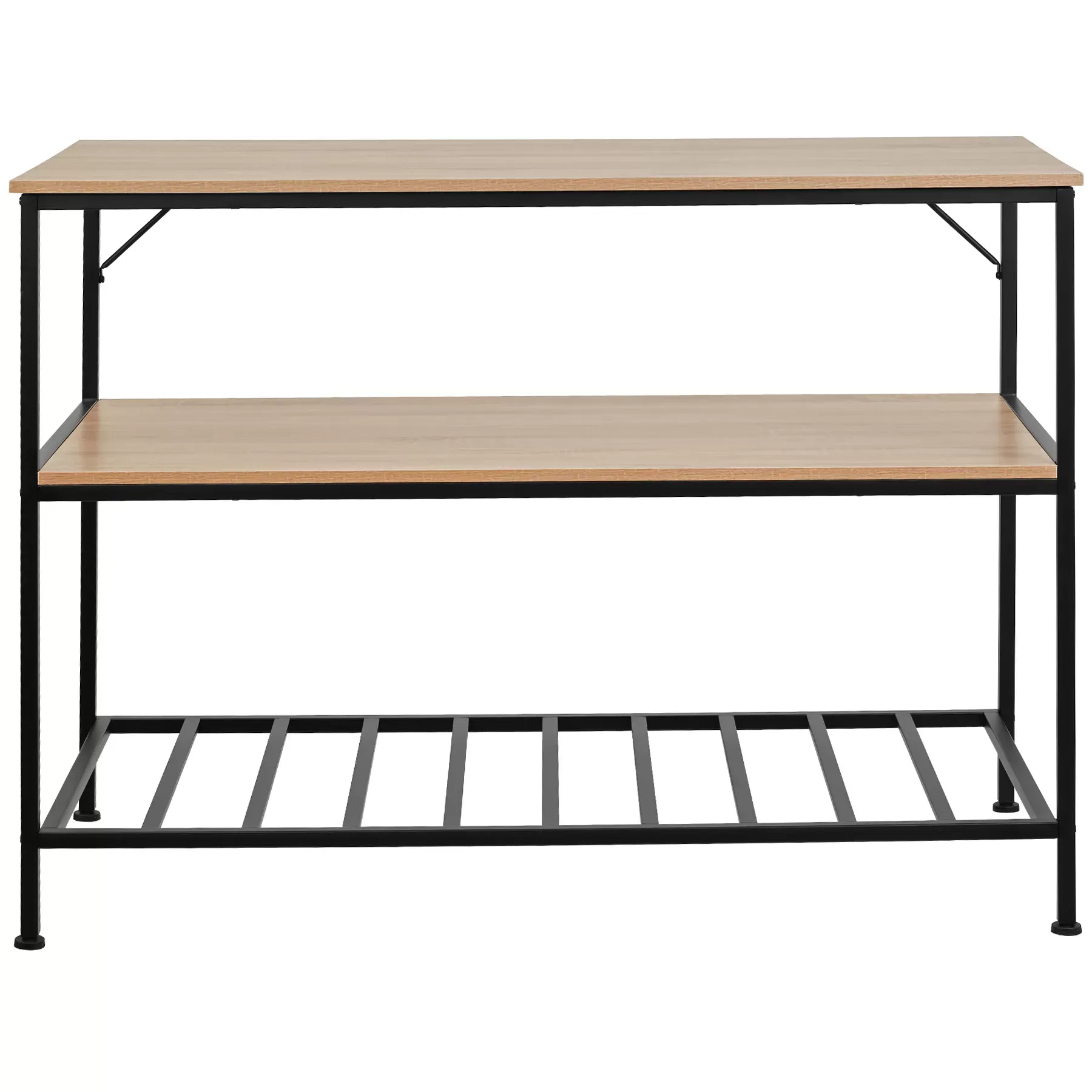 Illustration numéro 2 du produit 2 Étagères de cuisine Style industriel grillagées Bois clair