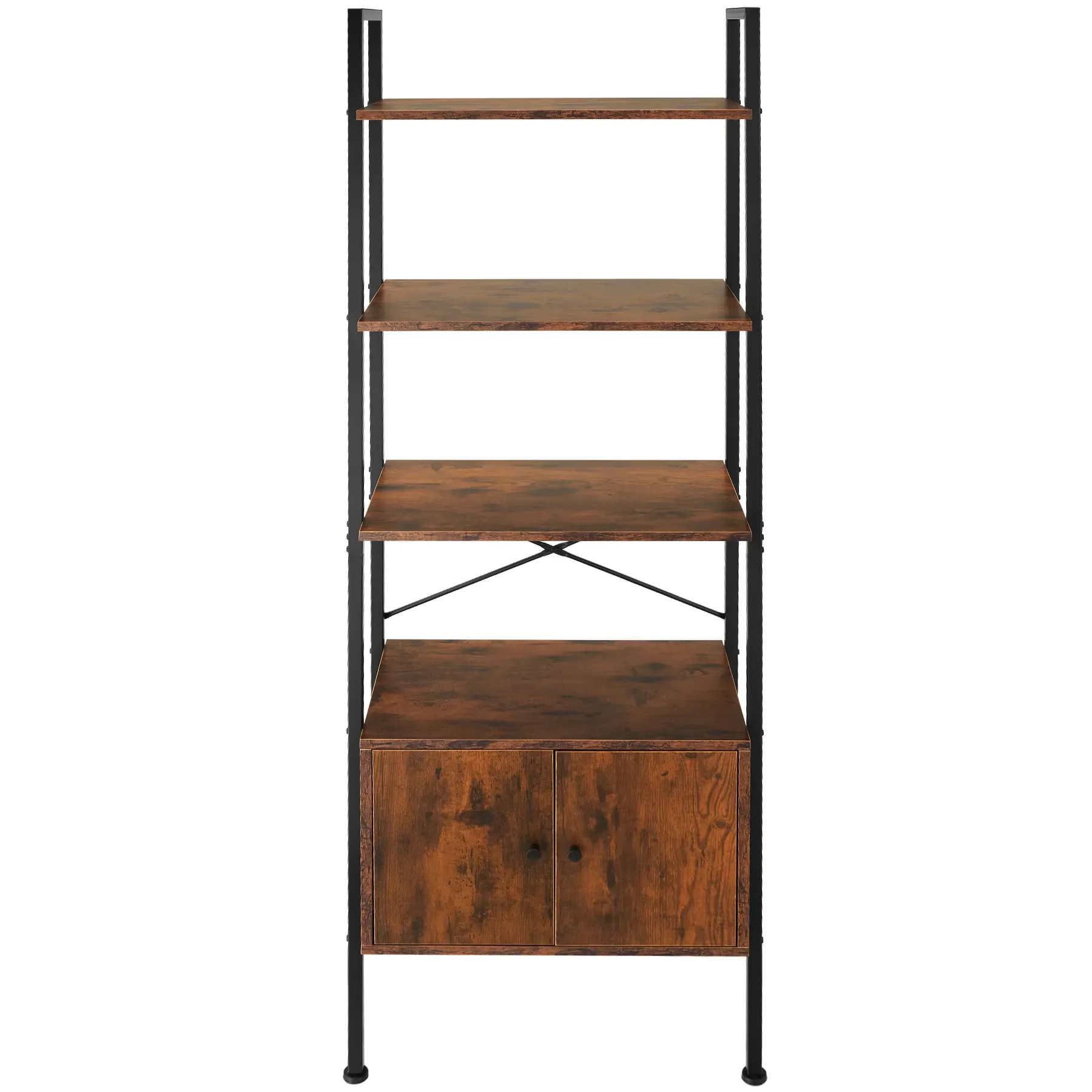 Illustration numéro 2 du produit Étagère Style industriel anti-basculement 575x34x173 cm bois foncé