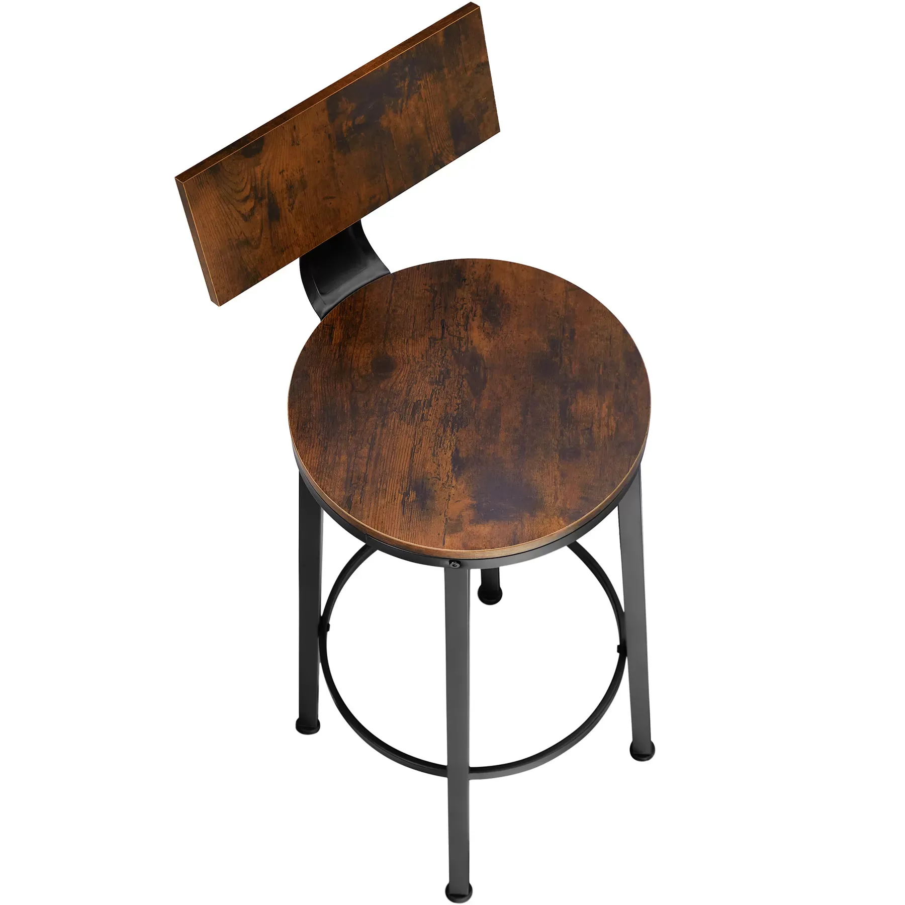 Illustration numéro 2 du produit Lot de 2 tabourets de bar en panneau aggloméré 73 cm bois clair