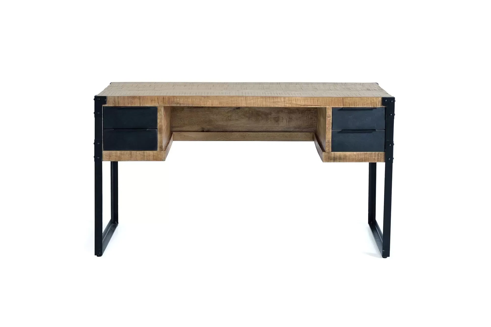 Illustration numéro 2 du produit Bureau en bois de manguier et métal