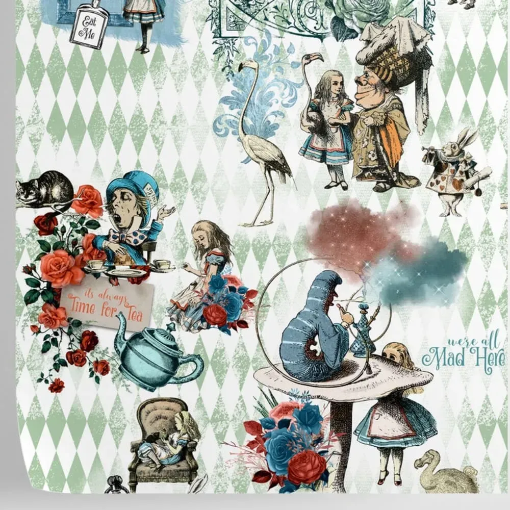 Illustration numéro 2 du produit Papier Peint Alice,papier écologique fin,200x280cm,8 feuilles