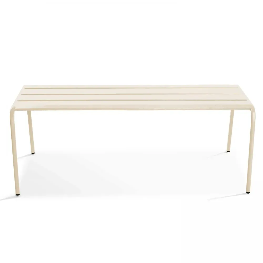 Illustration numéro 2 du produit Banc de jardin en acier ivoire