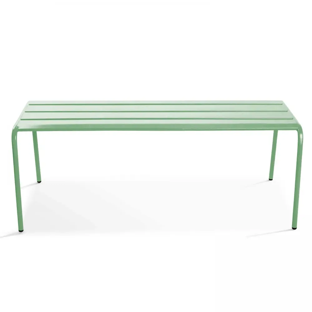 Illustration numéro 2 du produit Banc de jardin en acier vert sauge