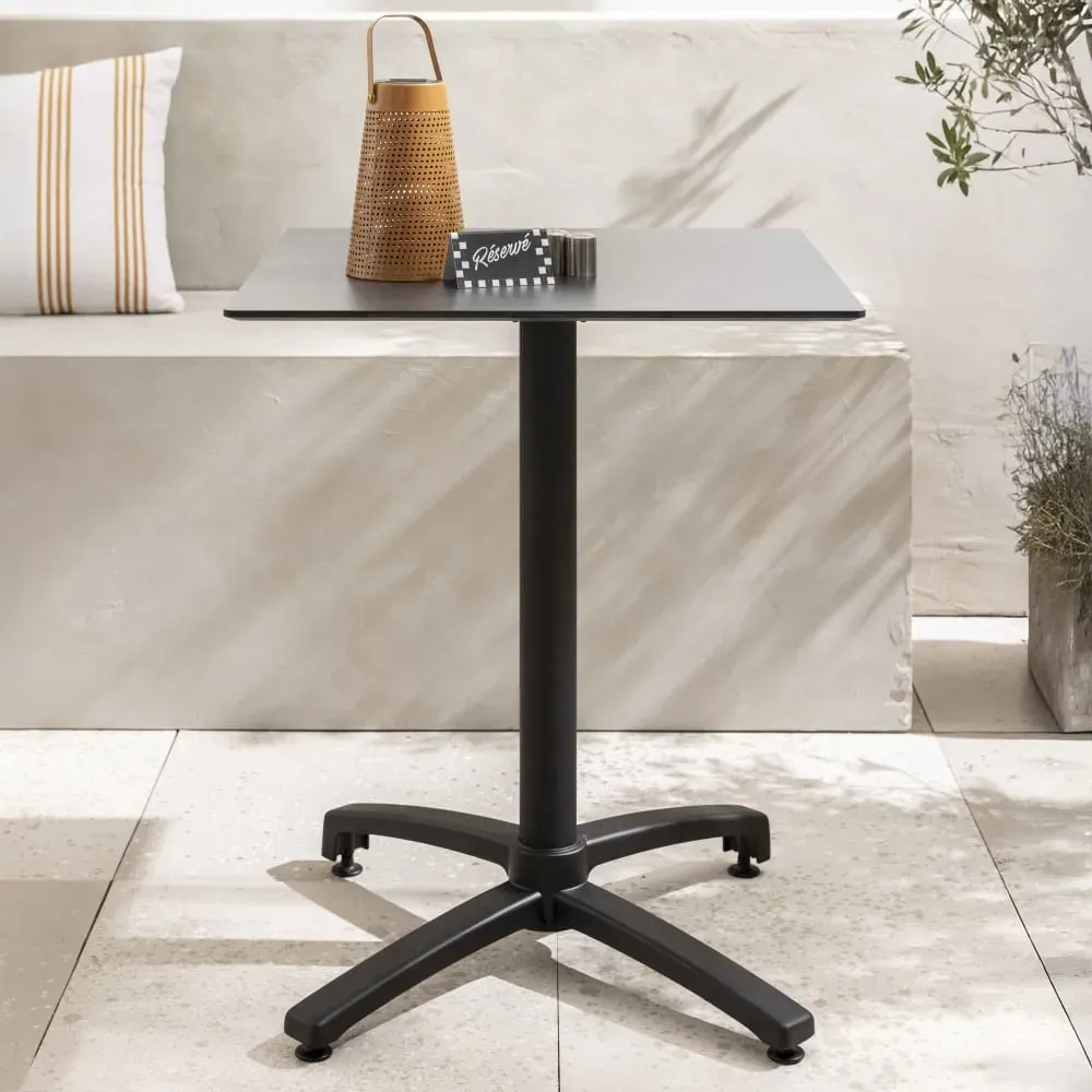 Illustration numéro 2 du produit Table de jardin 60 cm inclinable noir