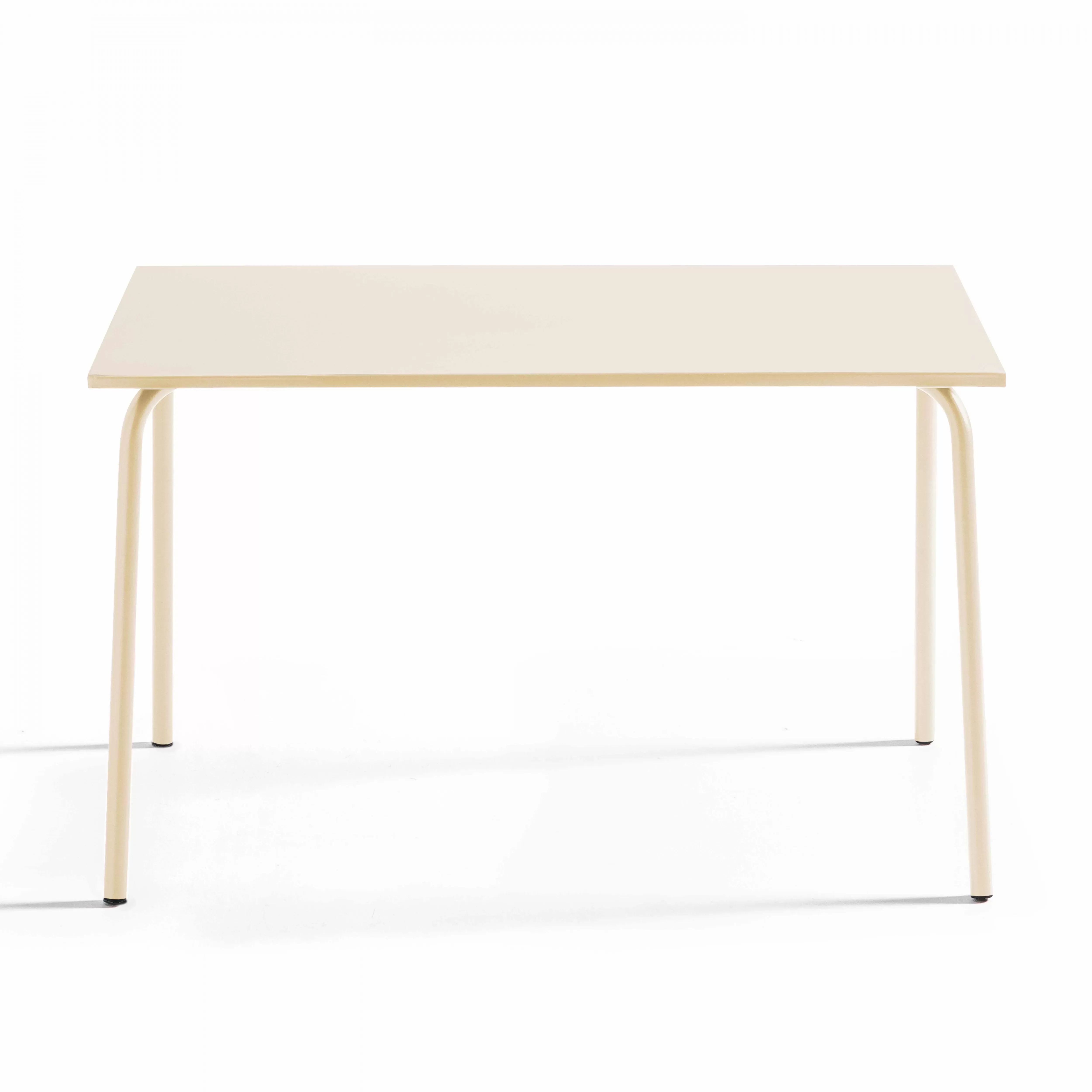 Illustration numéro 2 du produit Table de jardin en acier 120 x 70 cm ivoire