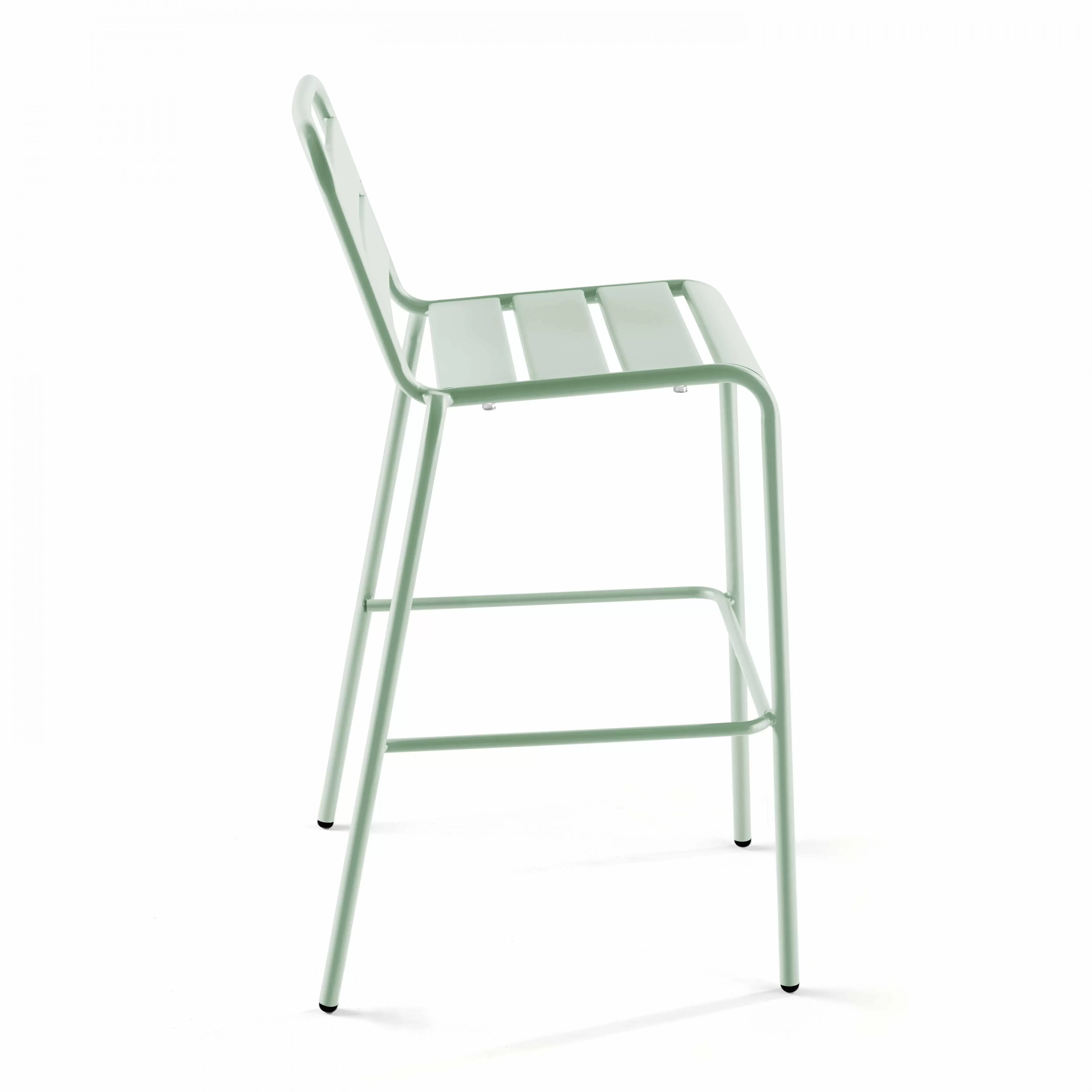 Illustration numéro 2 du produit Chaise haute en métal vert sauge