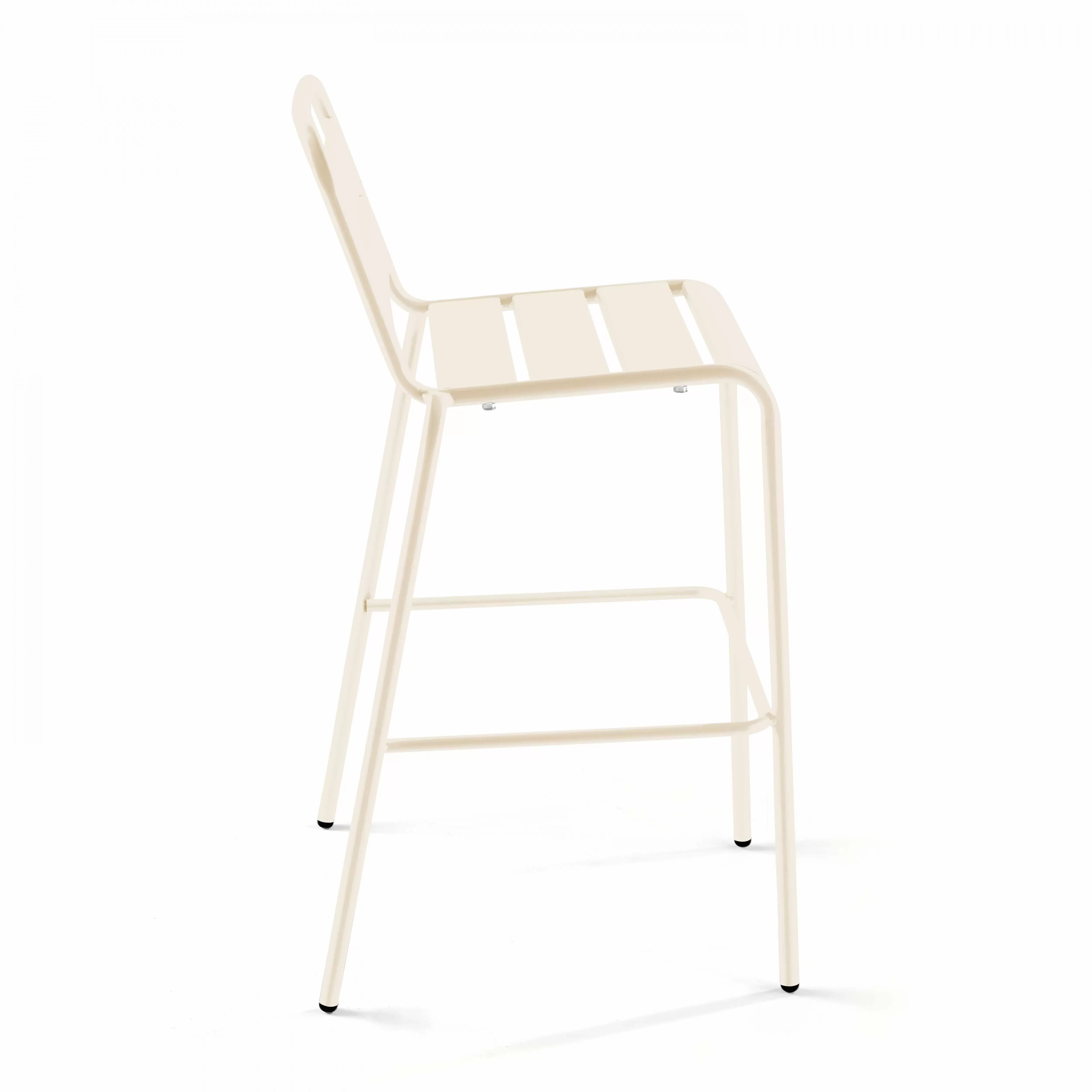 Illustration numéro 2 du produit Chaise haute en métal ivoire